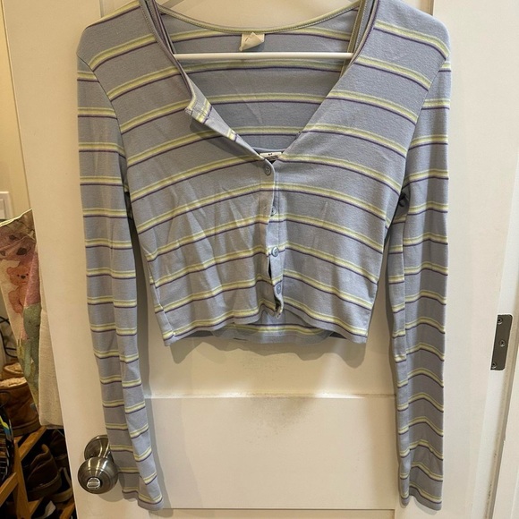 uo stripe cami & cardigan sweater set - Picture 2 of 7